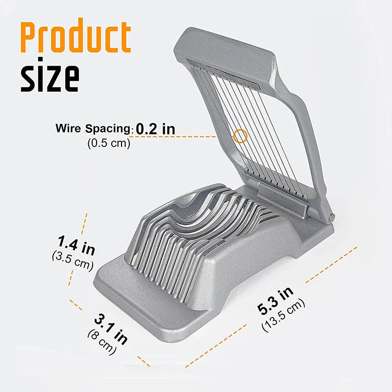 Eierschneider SchnittMeister | Edelstahl-Schneidedrähte | Für Ei, Käse & Pilze | Robustes Aluminiumgehäuse