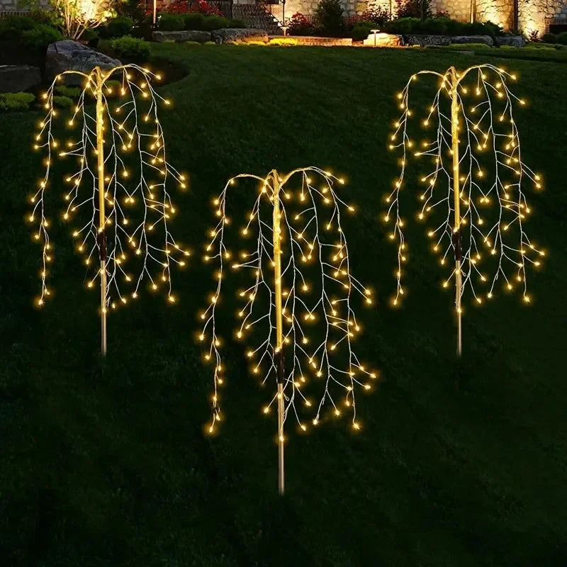 Solarique Solar Lichterkette Außen | 100 LEDs Kupferdraht | 3 Leuchtmodi | IP65 Wasserdicht | Warmweiß & Bunt | Garten & Terrasse