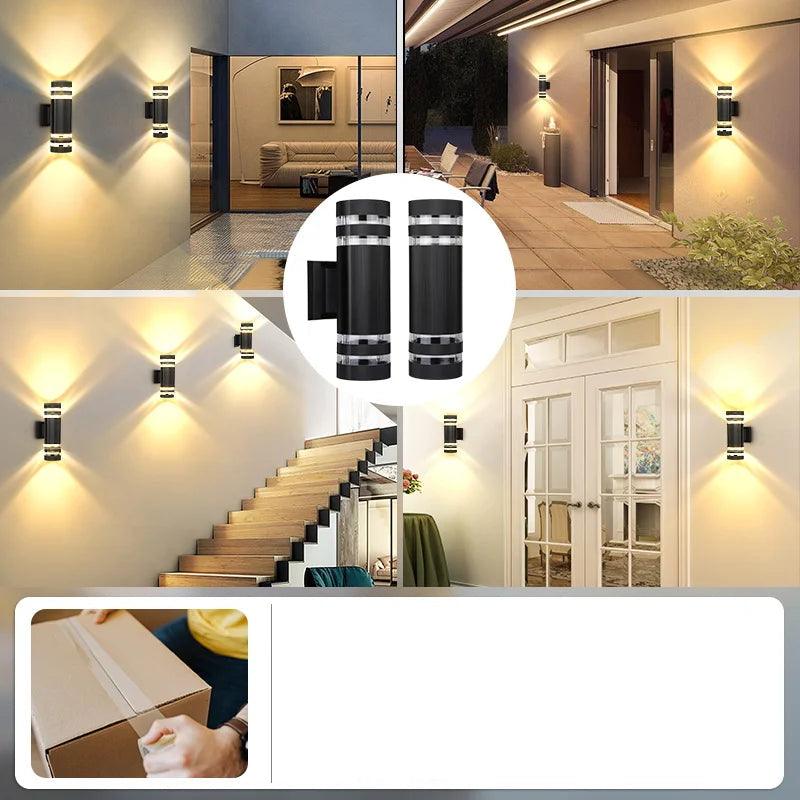 LumiBloc LED Außenwandleuchte | Up & Down Effekt | E27 Fassung | IP65 Wasserdicht | Modernes Design für Garten & Balkon