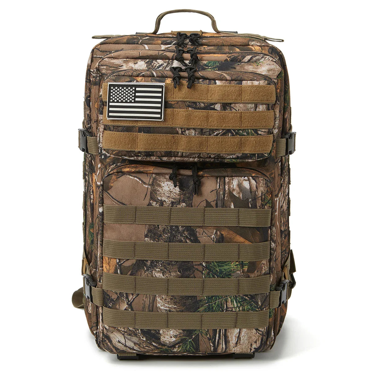 TACTICO45 45 L Outdoor Rucksack | Molle‑System | 3‑Tages Kapazität | Robust & Multifunktional – Schwarz/Khaki/Olive