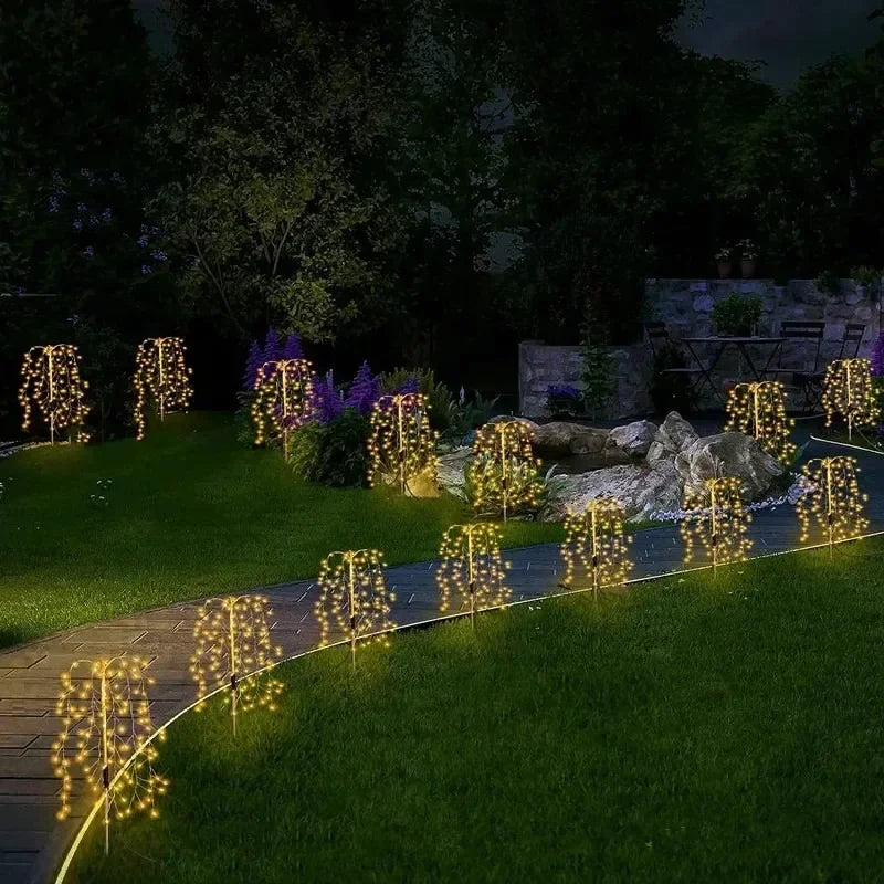 Solarique Solar Lichterkette Außen | 100 LEDs Kupferdraht | 3 Leuchtmodi | IP65 Wasserdicht | Warmweiß & Bunt | Garten & Terrasse
