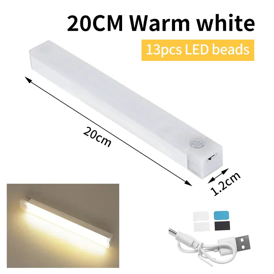 SenseLite Motion LED | Wiederaufladbares Sensorlicht mit Magnetbefestigung | Warmweiß | Für Schrank, Bett & Flur