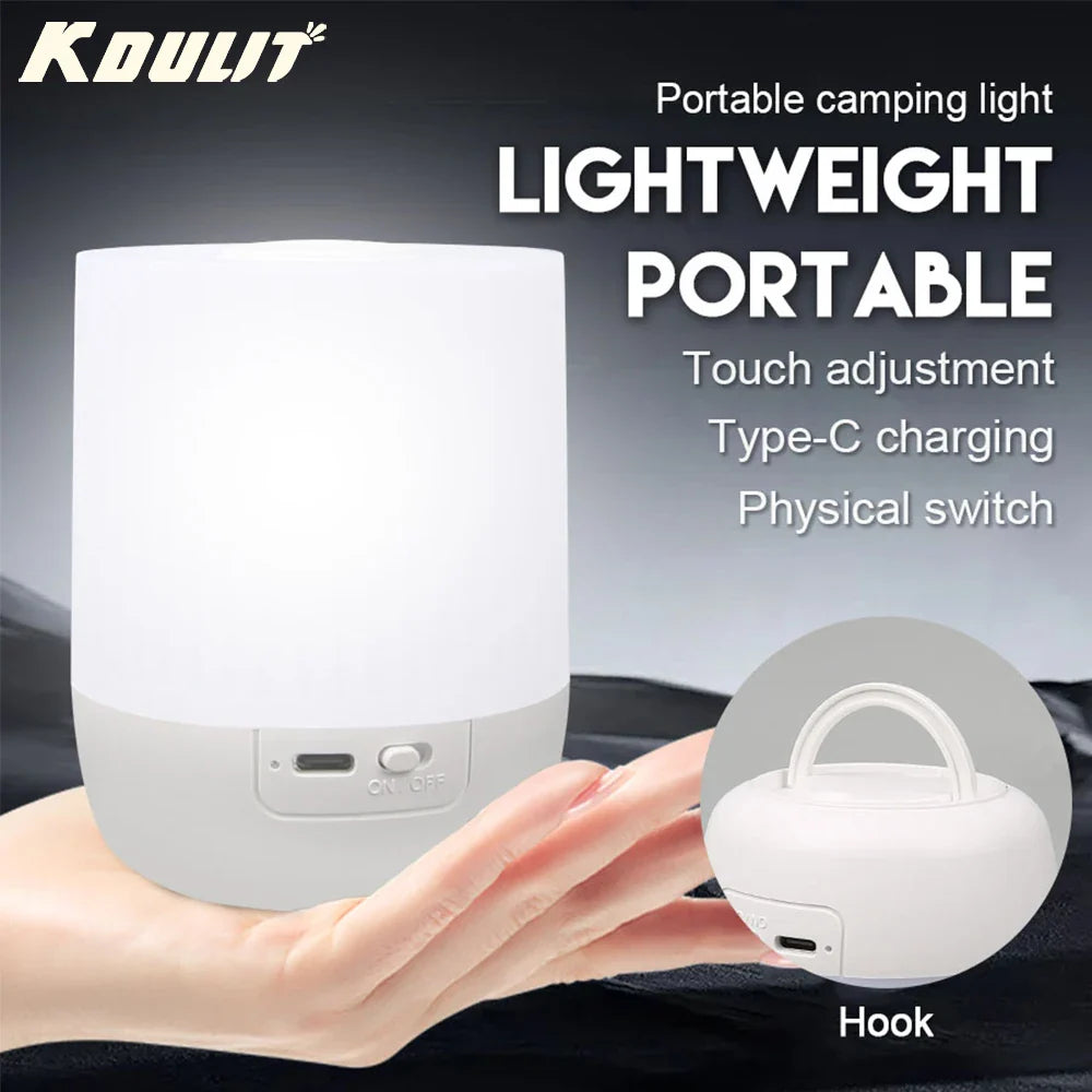 LumiCamp | 360° Camping- & Stimmungslicht | 3 Lichtfarben, Touch-Steuerung & USB-C | 25h Akkulaufzeit