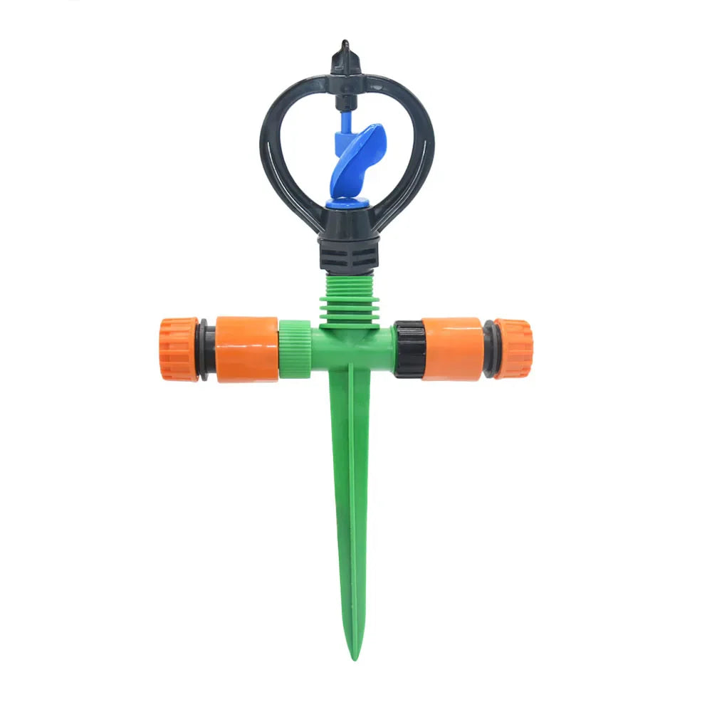 Aqualino Gartensprinkler 360° drehbar | Automatische Bewässerung | Vortex-Düsen | 4–5 m Reichweite