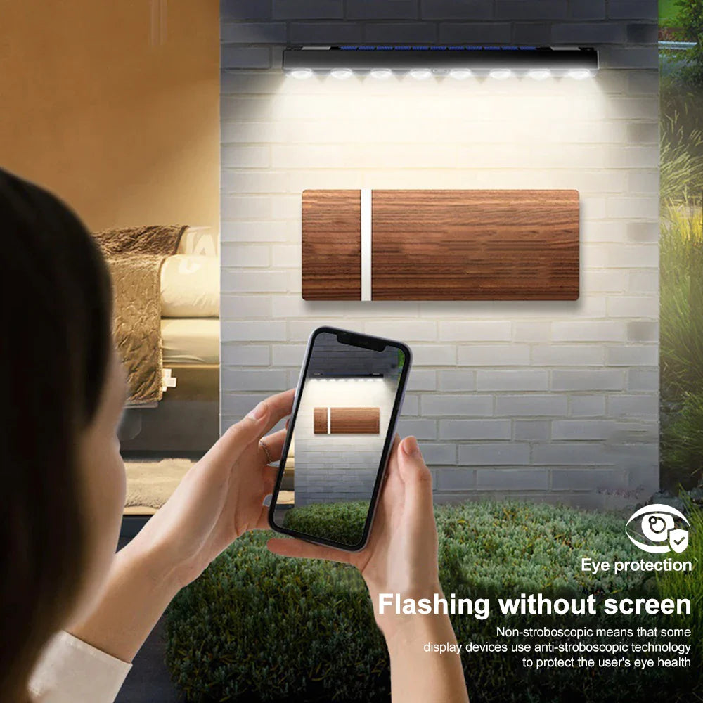 Solavera LumiFence Solarleuchten | 4er-Set LED Außenleuchten | IP54 Wetterfest | Aluminium | Für Garten, Zaun & Terrasse
