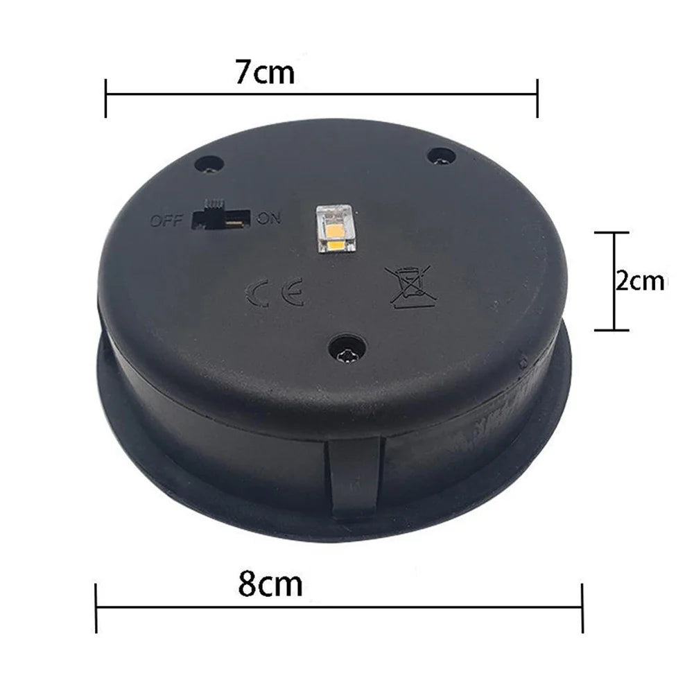 Solesta Solar Lampenbasis 8 cm mit LED-Leuchtmittel | Automatik Ein/Aus | IP44 Wetterfest | Für Garten, Camping & DIY-Deko