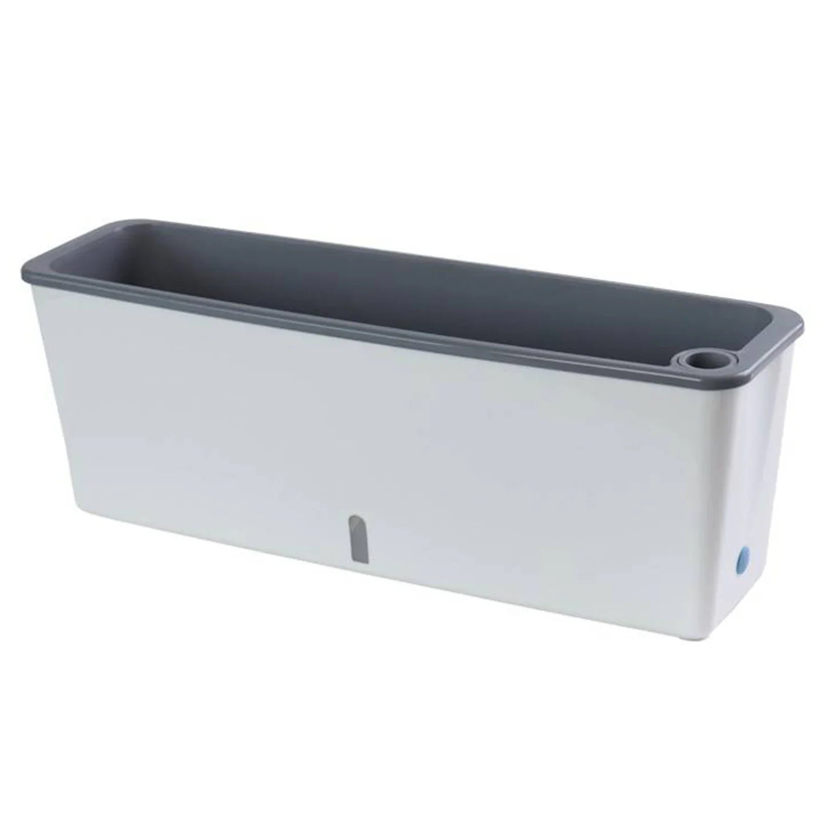 AquaBloom | Selbstbewässernder Blumentopf | Mit Wasserstandsanzeige | 43,5 × 12 × 11 cm