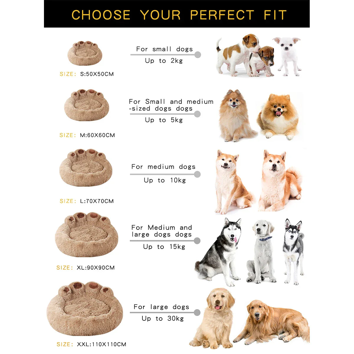 Hundebett Pawlana | Flauschiges Kuschelnest | Orthopädisch & Waschbar | Für Hunde & Katzen