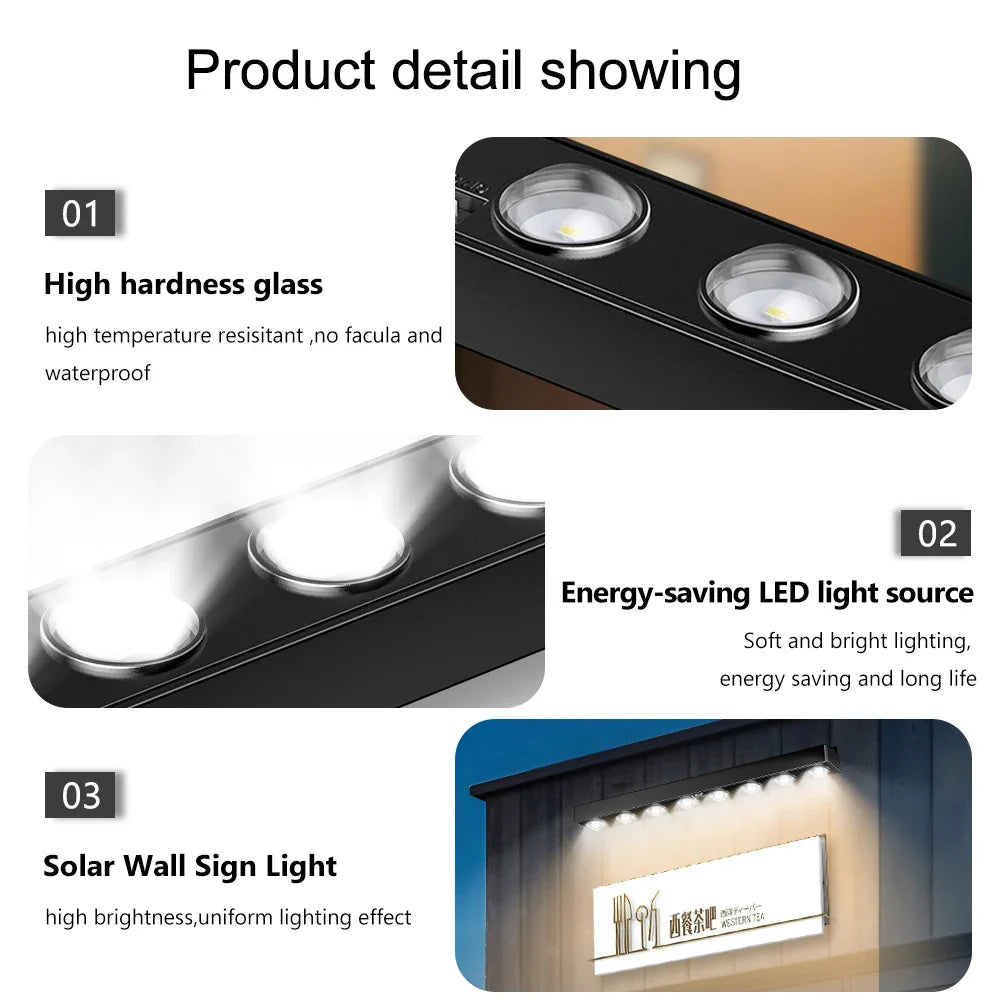 Solavera LumiFence Solarleuchten | 4er-Set LED Außenleuchten | IP54 Wetterfest | Aluminium | Für Garten, Zaun & Terrasse