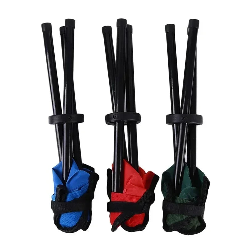 TrekHocker Outdoor | Faltbar & Ultraleicht | Rutschfest & Robust | Blau/Grün/Rot