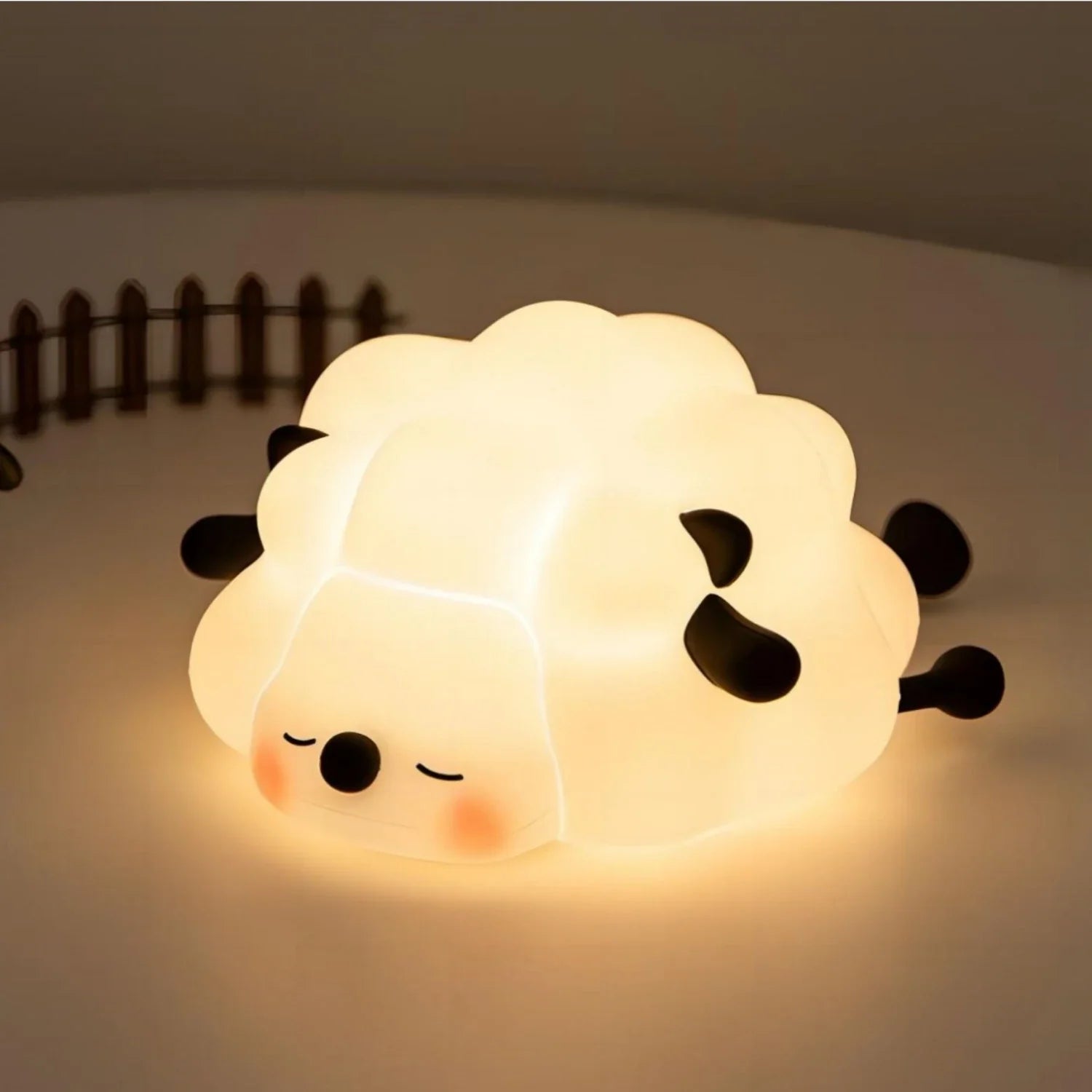 LumiNest LED Nachtlicht | Weiches Silikon | 2 Helligkeitsstufen | USB-Wiederaufladbar | 10 Std. Laufzeit