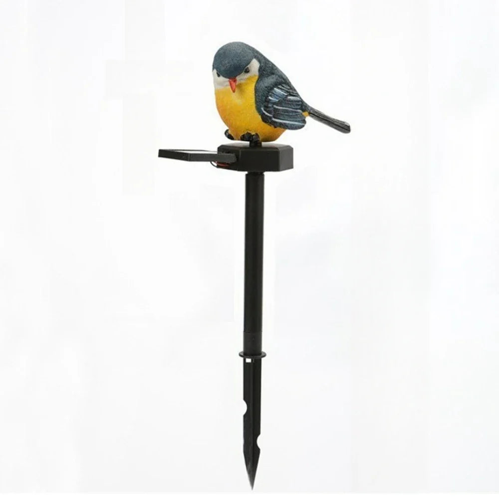 Luminavia | Solar Vogel Gartenleuchte | LED Tierfigur aus Harz | Wetterfest & dekorativ
