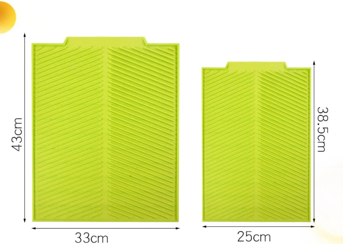 Silidro Silikon Abtropfmatte Küche | Rutschfest & Hitzebeständig | Trockenmatte für Geschirr, Töpfe & Gläser | Flexibel & Pflegeleichtx