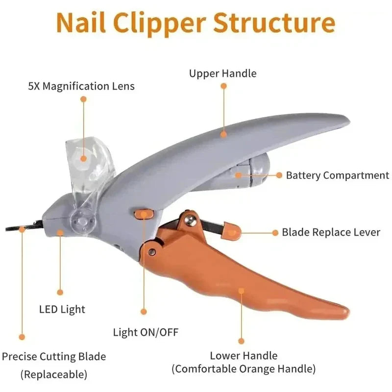 LED Krallenschneider PawBright | Sichere Nagelpflege für Haustiere | Edelstahl & Ergonomischer Griff