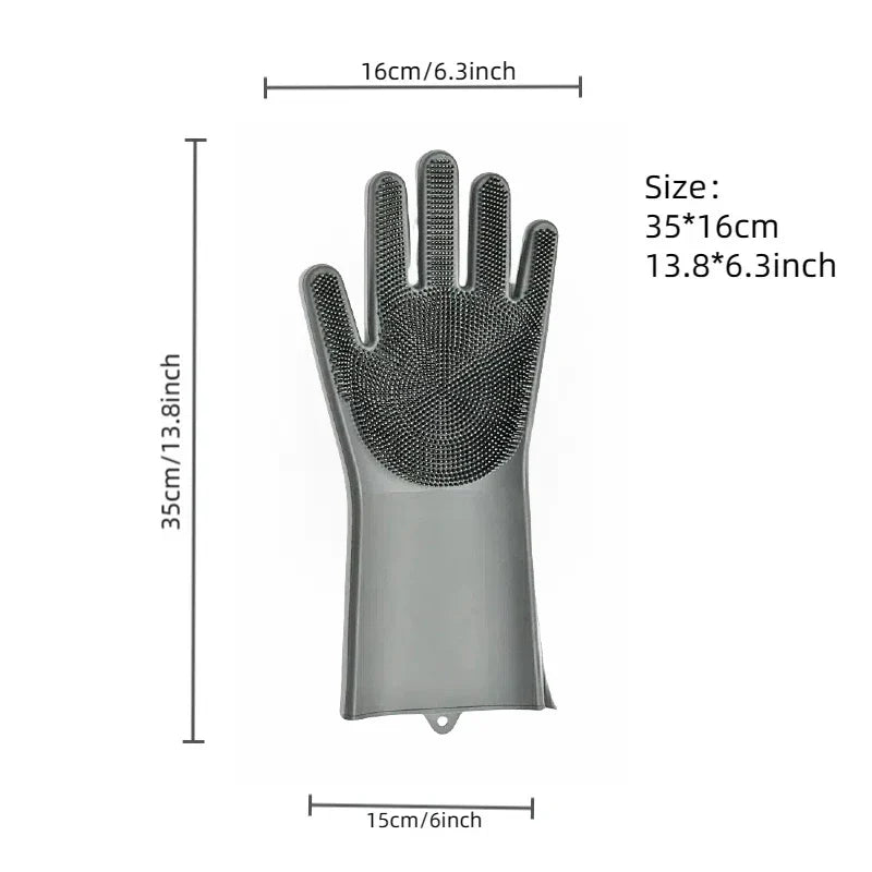 FELISPA SoftTouch Silikon-Badehandschuh für Katzen | Sanfte Fellpflege & Massage | Shampoo-Bürste für Haustiere | 35×16 cm