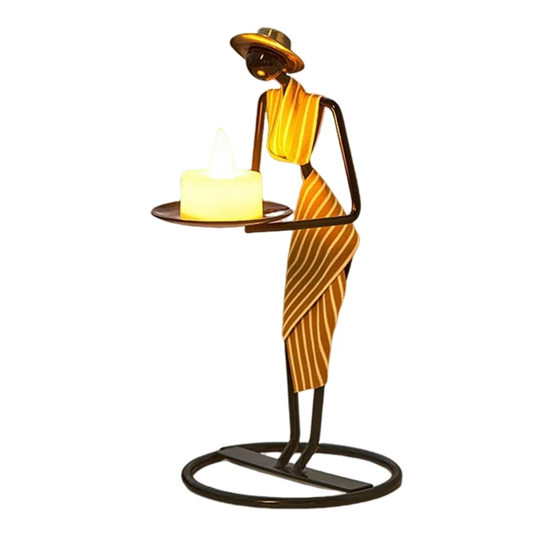 Nordara Light Vintage-Metallkerzenhalter | Nordischer Luxus-Stil | 22 cm | Romantische Tisch- & Hochzeitsdeko