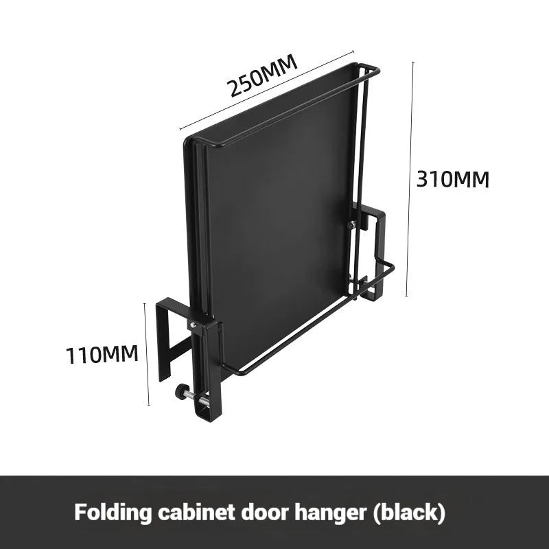 Faltbares Küchenregal | Carbonstahl | Platzsparender Arbeitsplatten- & Schrank-Organizer