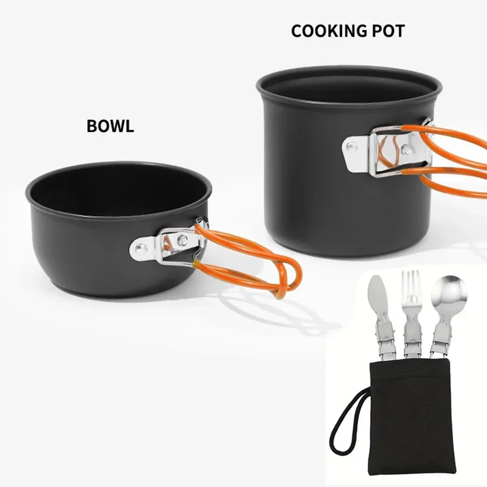 Trailvore CookLite Camping Kochset | Leicht & Faltbar | Topf mit Deckel | Inkl. Transporttasche | Für Wandern, Trekking & Outdoor
