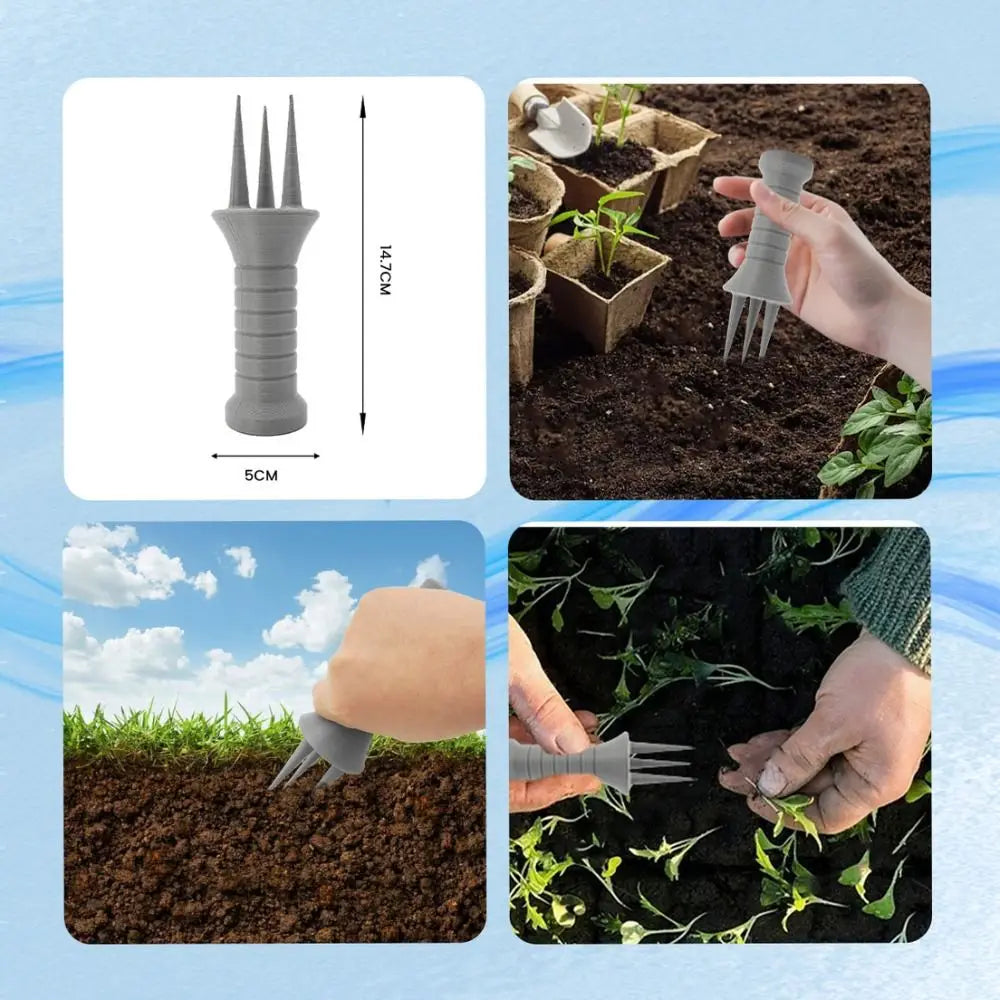 Aergrow Hand-Bodenlüfter aus Kunststoff | Kompakt & Effektiv | 14,7 × 5 cm | Für Rasen, Beete & Pflanzflächen