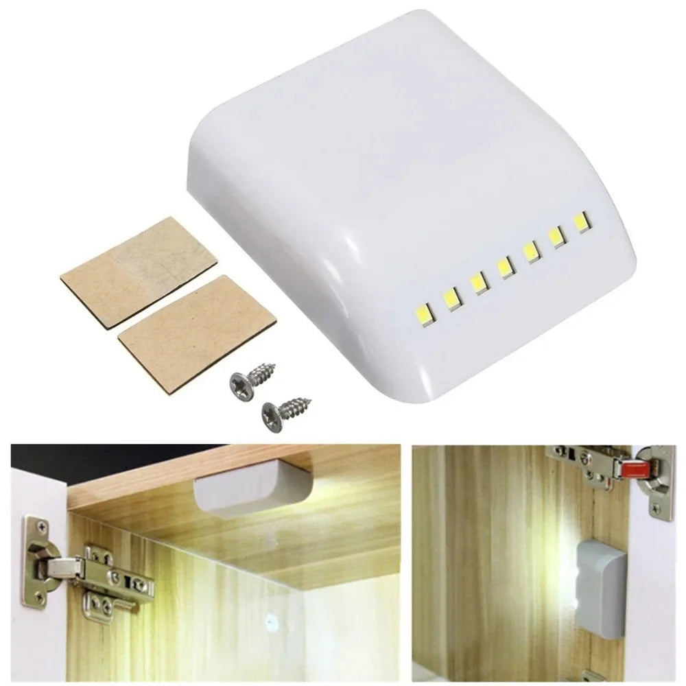 Cabinora LED Scharnierlicht | 7 LEDs mit Sensorsystem | Automatische Schrankbeleuchtung | Für Küche & Kleiderschrank