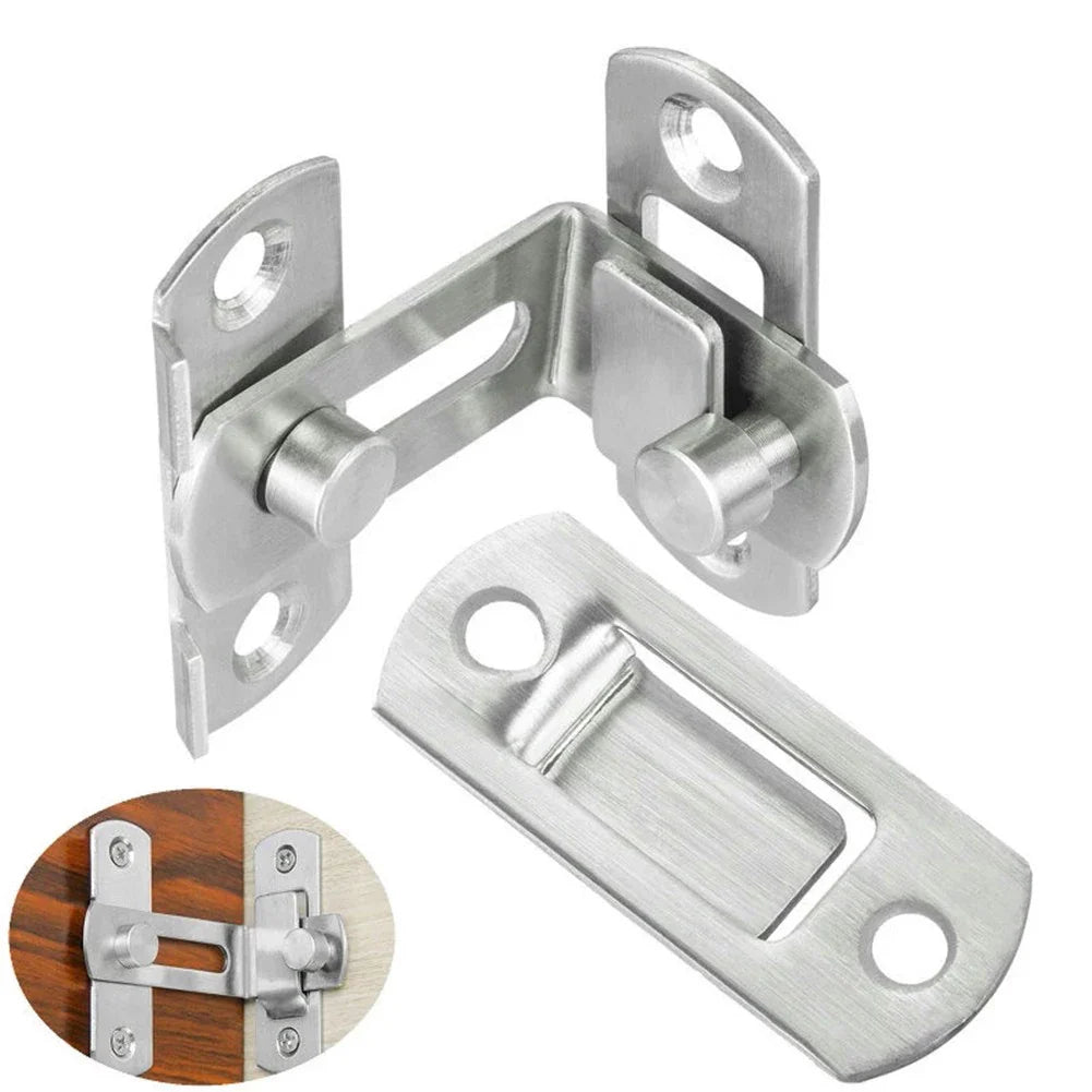 Türriegel StahlGuard 90Secure | 90° Riegelschloss aus Edelstahl | Für Schiebetüren, Schränke & Weinregale | 7,6 cm