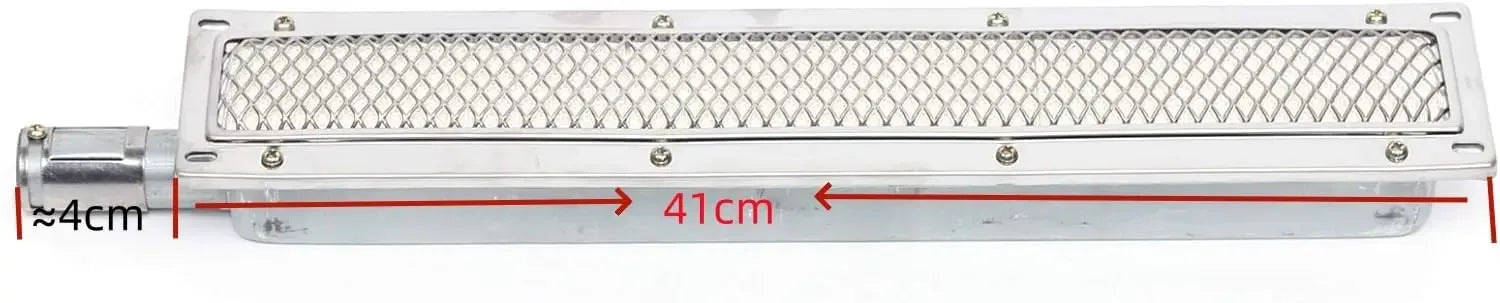 ThermaGrill Gasgrill mit Infrarot-Keramikbrenner | Edelstahl | Rechteckig 41 × 8 × 5,8 cm | Rauchfrei & Energieeffizient | Für Gastronomie & Outdoor