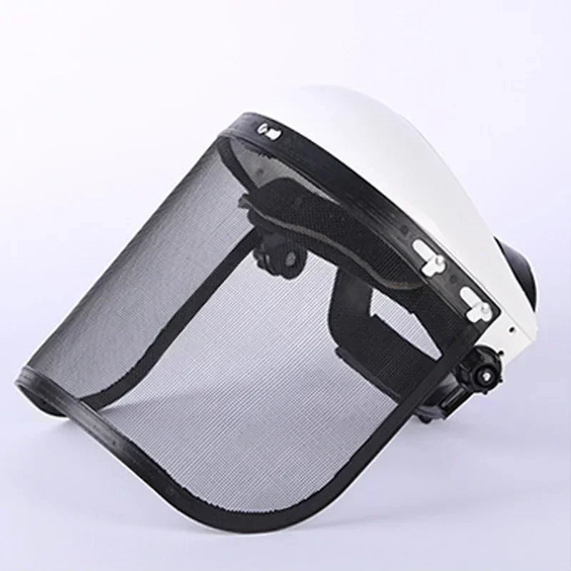 SafeCut Schutzhelm | Edelstahl-Gesichtsschutz für Garten & Bau | Vollmaske gegen Spritzer & Schläge | 39×20 cm
