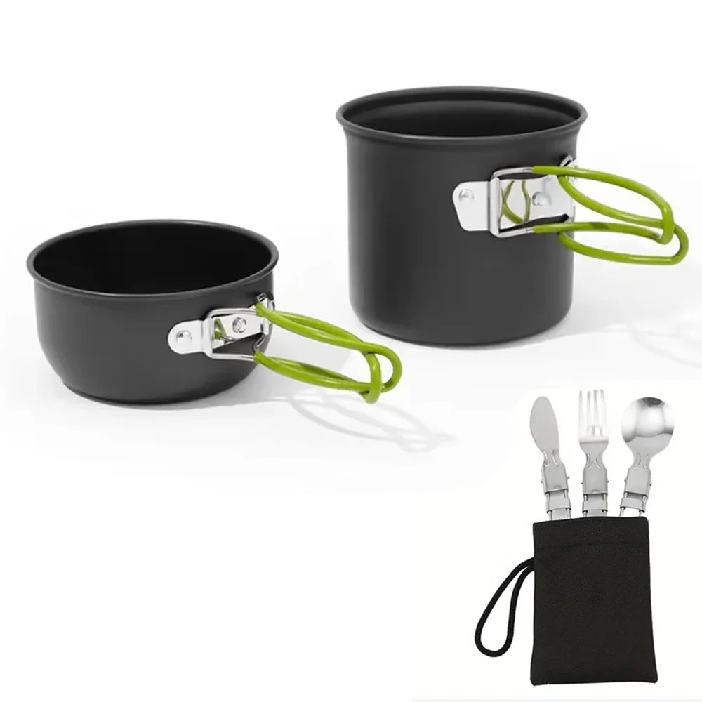 Trailvore CookLite Camping Kochset | Leicht & Faltbar | Topf mit Deckel | Inkl. Transporttasche | Für Wandern, Trekking & Outdoor
