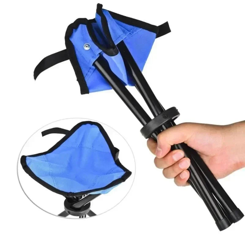 TrekHocker Outdoor | Faltbar & Ultraleicht | Rutschfest & Robust | Blau/Grün/Rot
