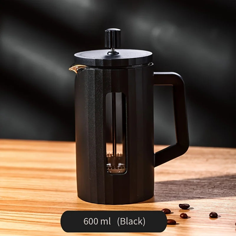 BrewVista | French Press Kaffeebereiter | 600 ml | Borosilikatglas & Edelstahlfilter | Für Zuhause & Outdoor