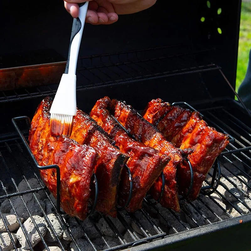Rippchenhalter GrillMeister Pro | Für 4 Racks | Antihaftbeschichtet | Für Gasgrill & Ofen