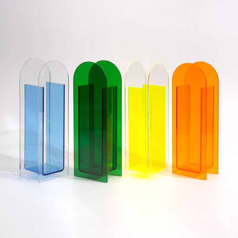 ClearElegance | Acryl Vase Transparent | Minimalistisches Deko-Element | Für Blumen & Hydrokultur