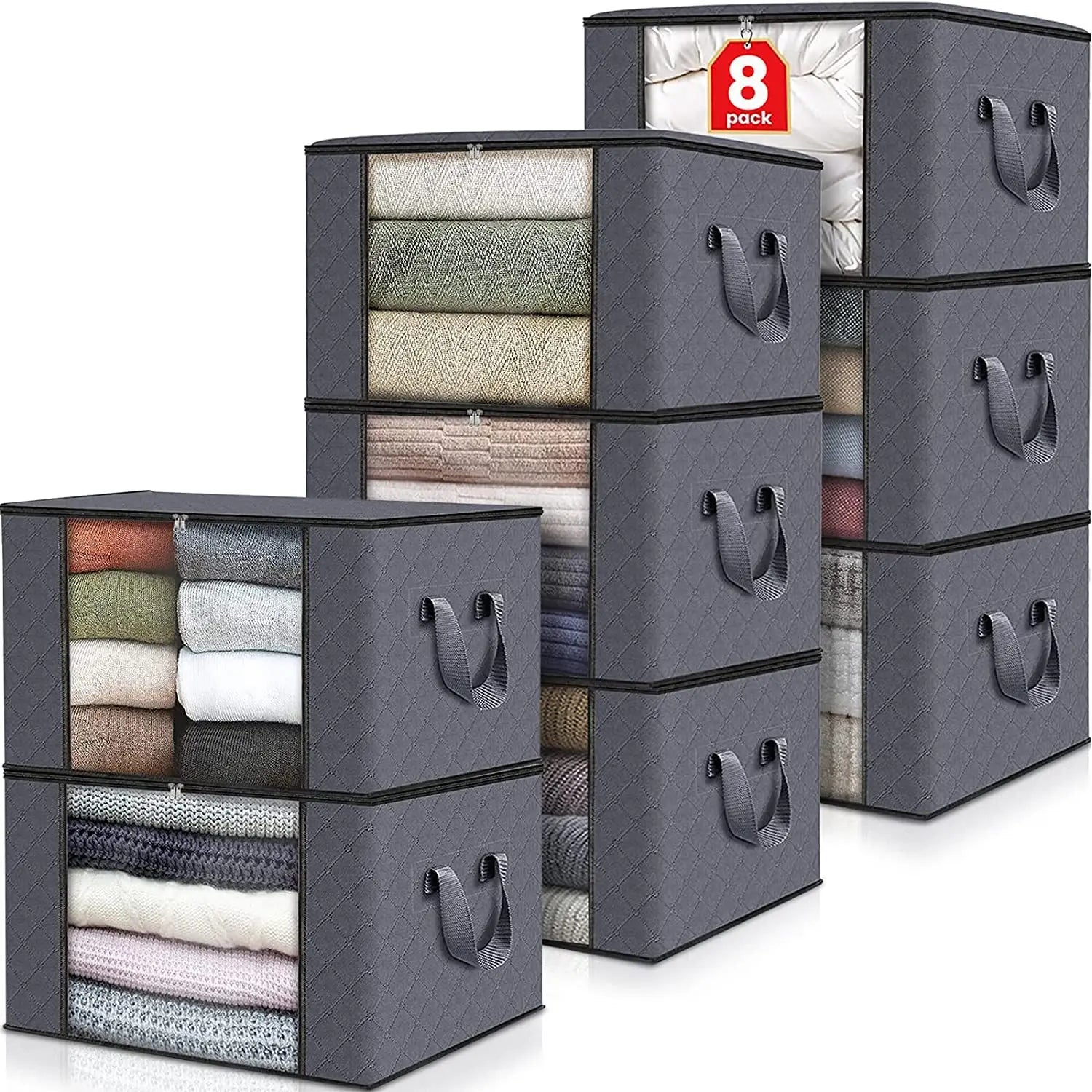 OrdiSpace Aufbewahrungstasche Kleidung | Faltbar & Großes Volumen | Ideal für Decken & Schrankorganisation