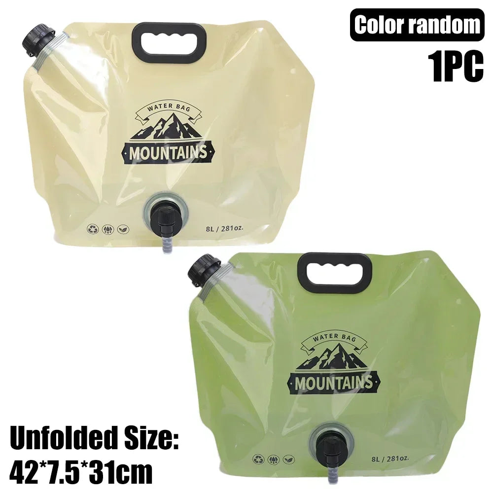 HydraPakx Faltbare Wassertragetasche 8 L | Mit Griff & Ausgießer | Für Camping, Wandern & Outdoor