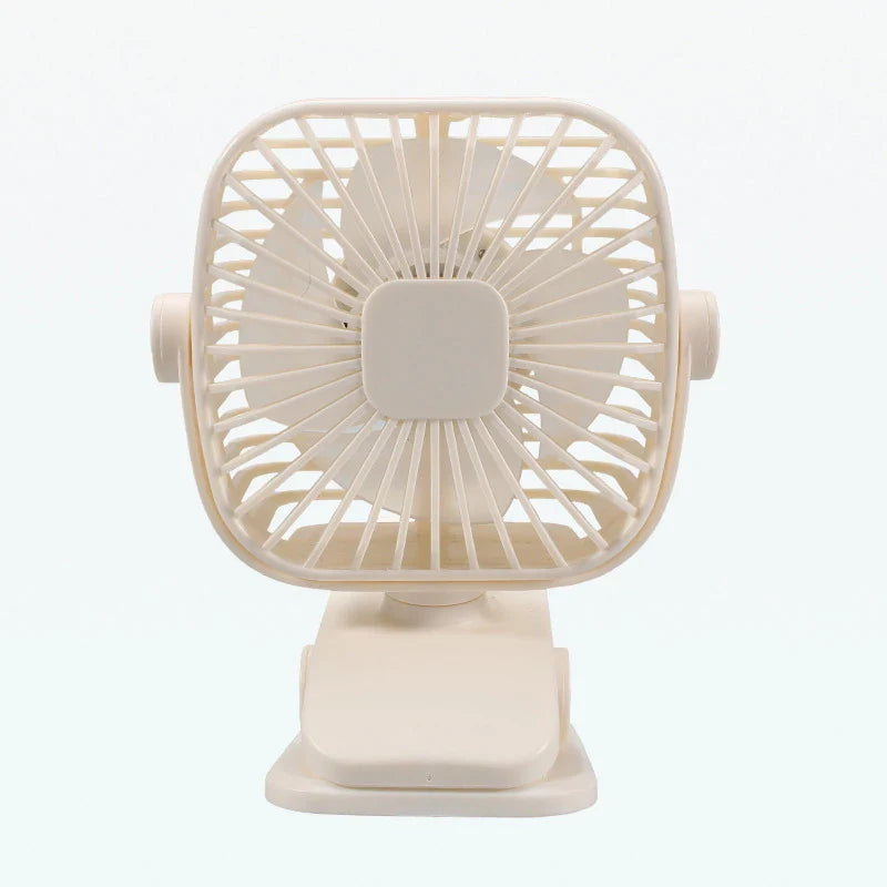 USB Mini-Ventilator SilentBreeze | Tragbar & Wiederaufladbar | Leise Tisch- & Clip-Lüfter für Schreibtisch & Bettgestell