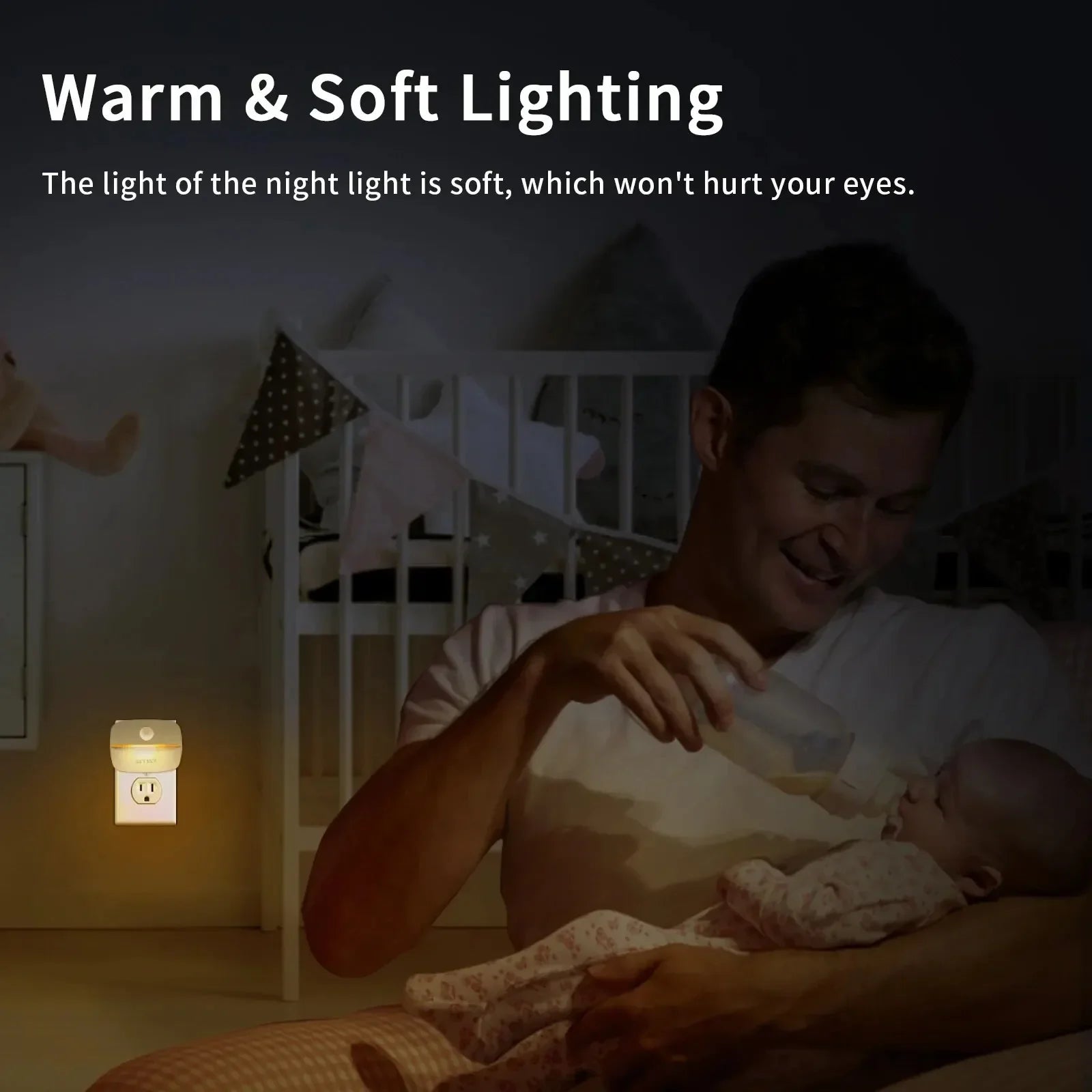 LumoSense LED Nachtlicht | Mit Bewegungs- & Lichtsensor | Dimmbar & Energieeffizient | Warmweiß & Kaltweiß