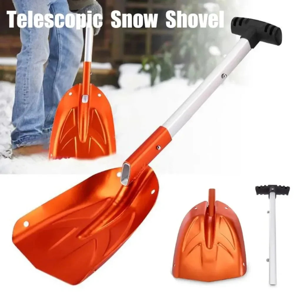 Nordivox | Teleskop-Schneeschaufel | Klappbar & Abnehmbar | Aluminiumlegierung | Leicht & Robust | Für Auto, Garten & Wintereinsatz