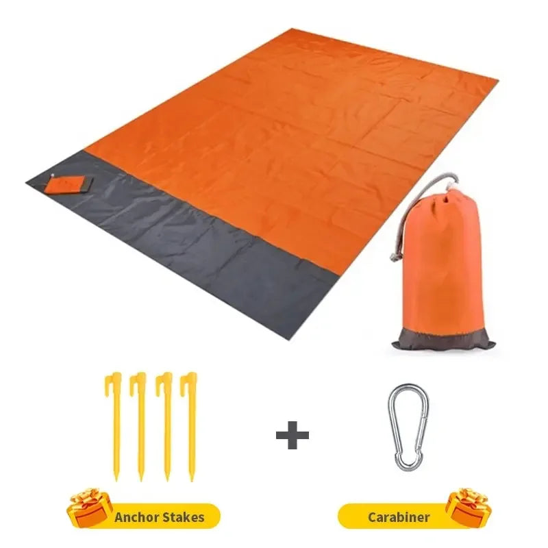 Stranddecke AeroLoom | XXL 210x200 cm | Wasserdicht & Sandfrei | Ultraleicht & Tragbar