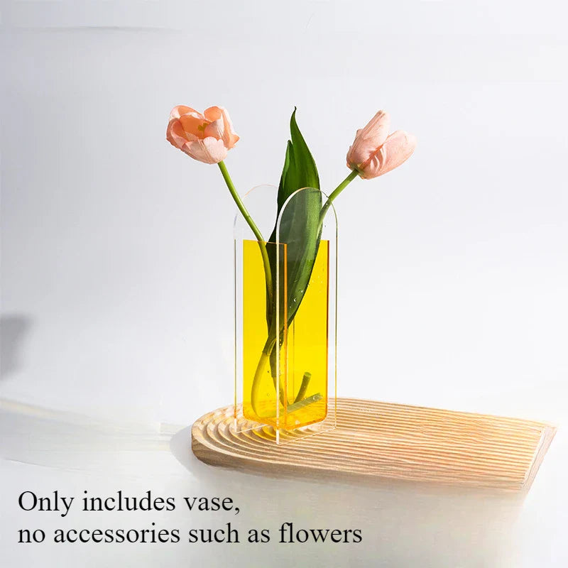ClearElegance | Acryl Vase Transparent | Minimalistisches Deko-Element | Für Blumen & Hydrokultur