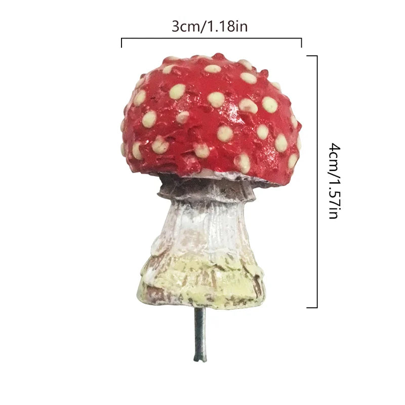 Leuchtende Mini-Pilzfigur Lumiora GlowShrooms | 3er-Set Garten-Deko aus Harz | Leuchtet im Dunkeln | Für Feengarten, Topfpflanzen & DIY-Landschaften
