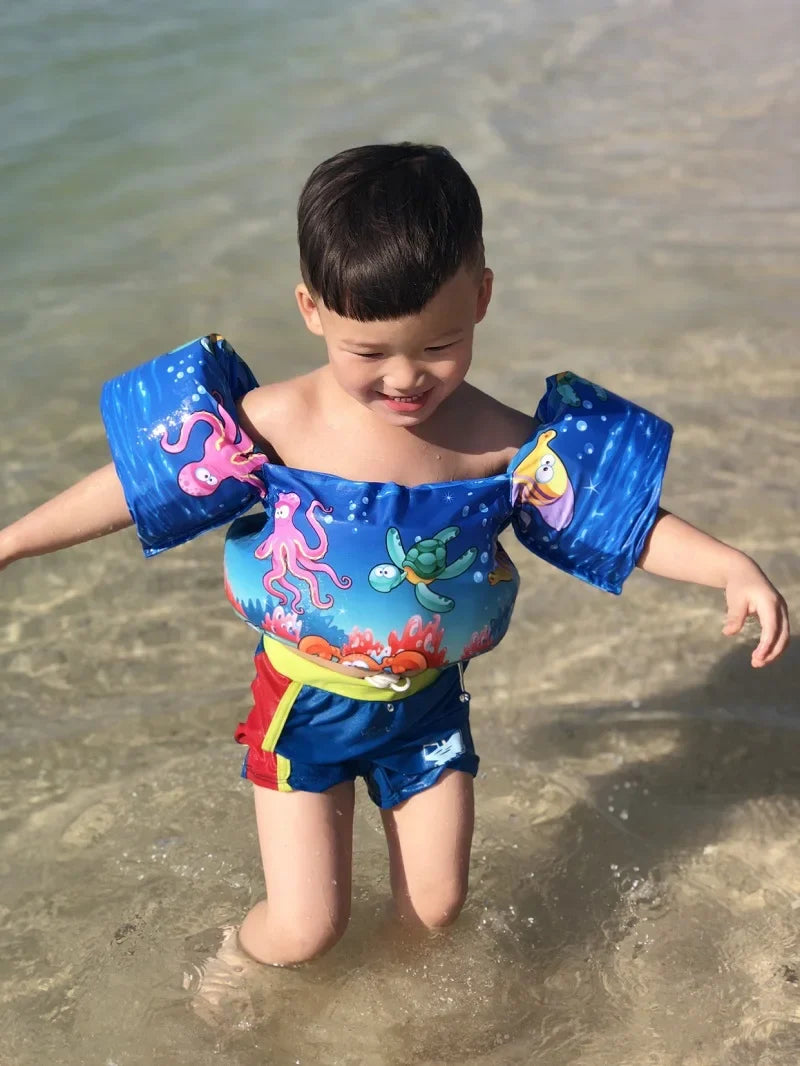 FLOTTY Kids Schwimmhilfe | Schwimmweste mit Armflügeln | Verstellbare Doppel-Schnalle | Für Kinder bis 25 kg