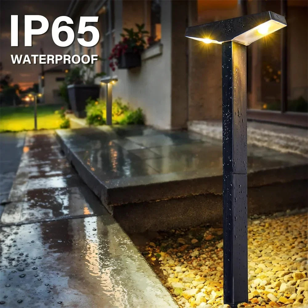 Lumora SolPath Gartenleuchten | Solarbetrieben | IP65 Wasserdicht | Höhenverstellbar | Warm- & Kaltweiß | Für Wege, Terrasse & Garten