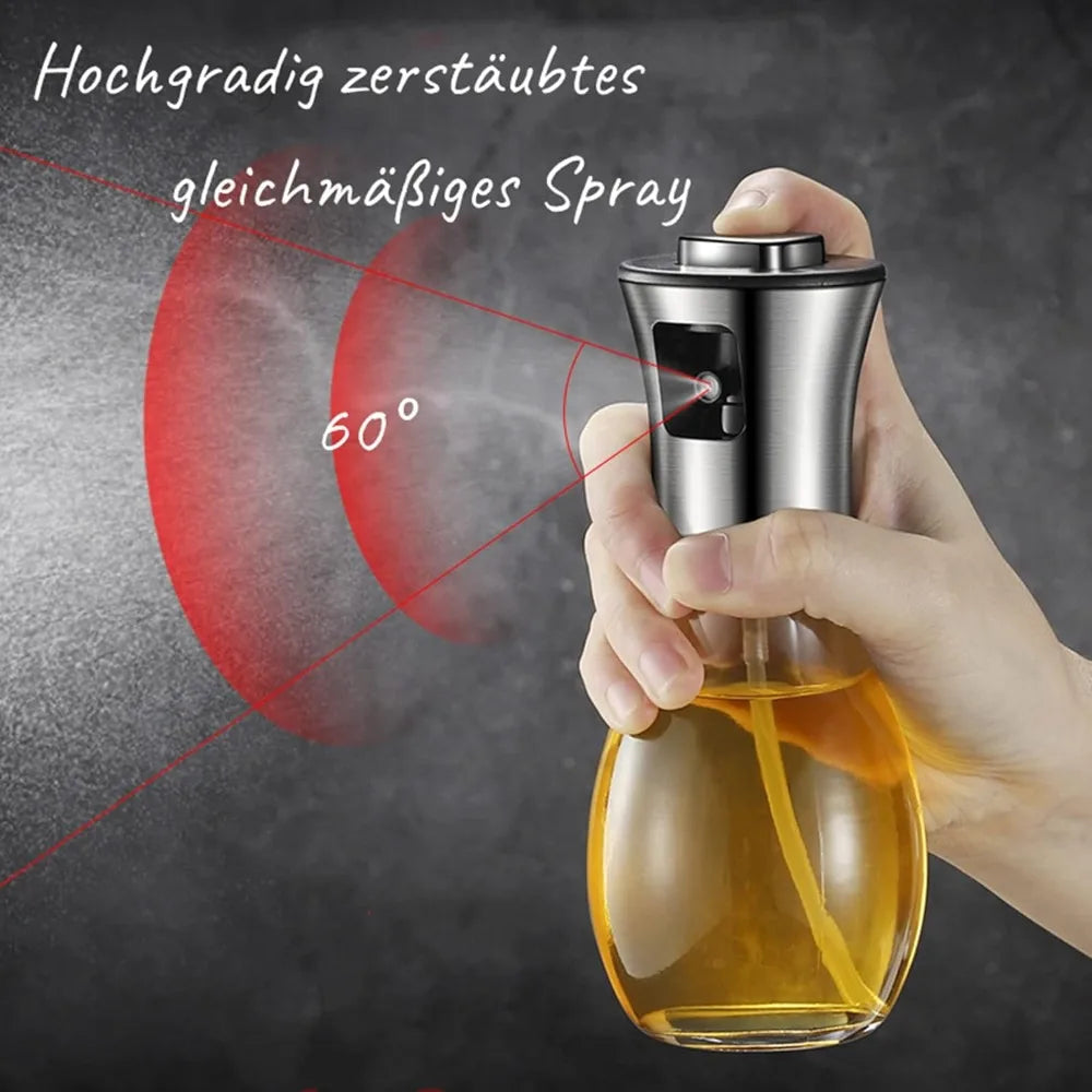 CulinaMist Pro  Ölsprüher 200 ml | Feiner Nebel & verbesserte Düse | Für Öl, Essig & Zitronensaft | Edelstahl & Glas