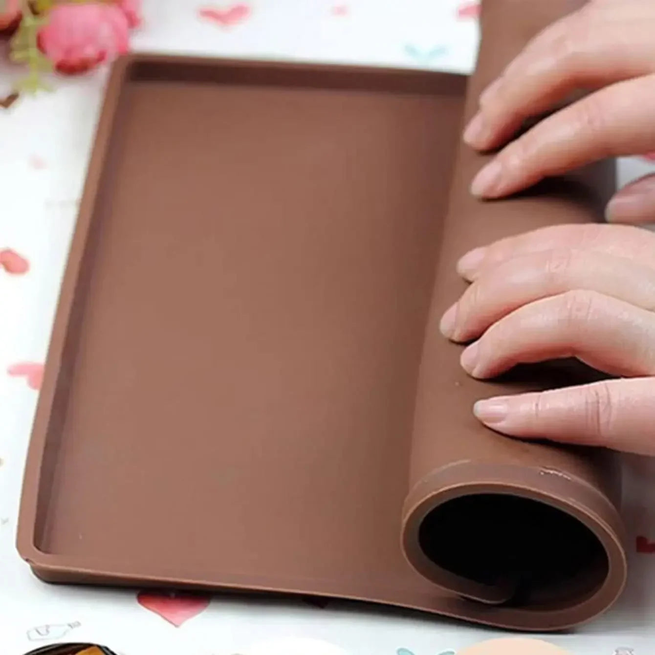 RollFlex™ Silikon-Backmatte | Multifunktional & Hitzebeständig | Für Biskuitrolle, Swiss Roll, Fondant & Mehr