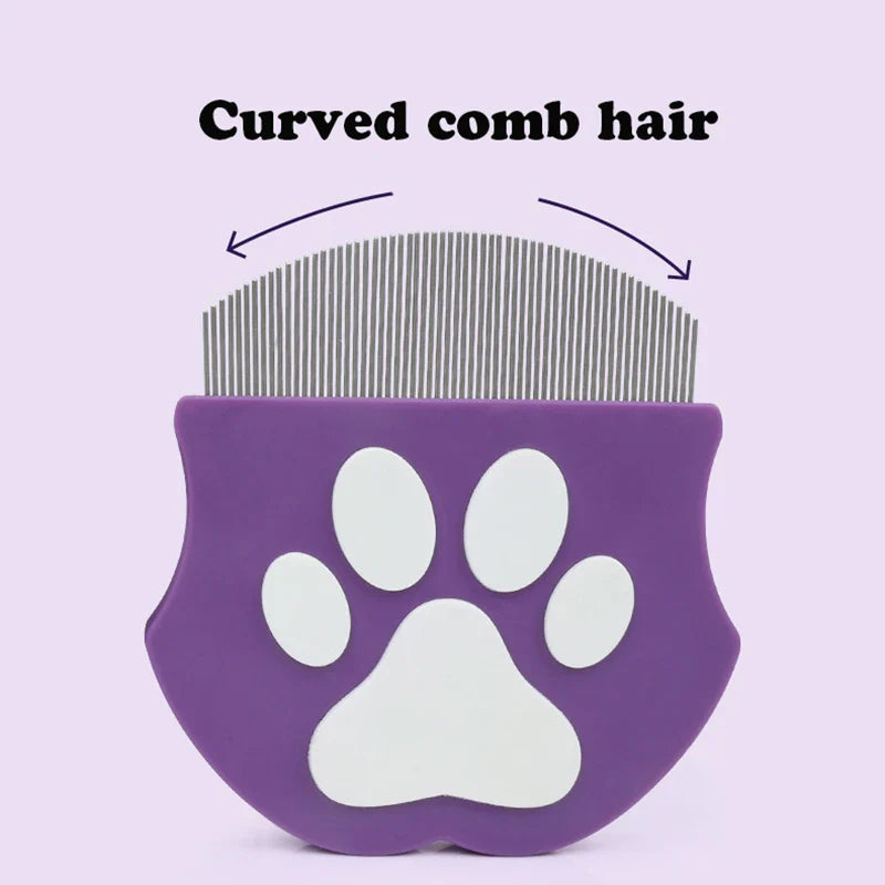 Fellino Mini Fellpflegekamm für Hunde & Katzen | Entfernt Flöhe & Verfilzungen | Ergonomisch & sanft zur Haut