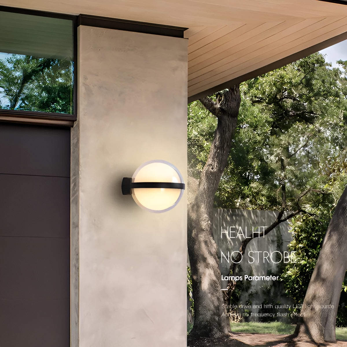 LumiGlobe Außenwandleuchte | Rundes LED-Design | Wetterfest & Energiesparend | Warm- & Kaltweiß