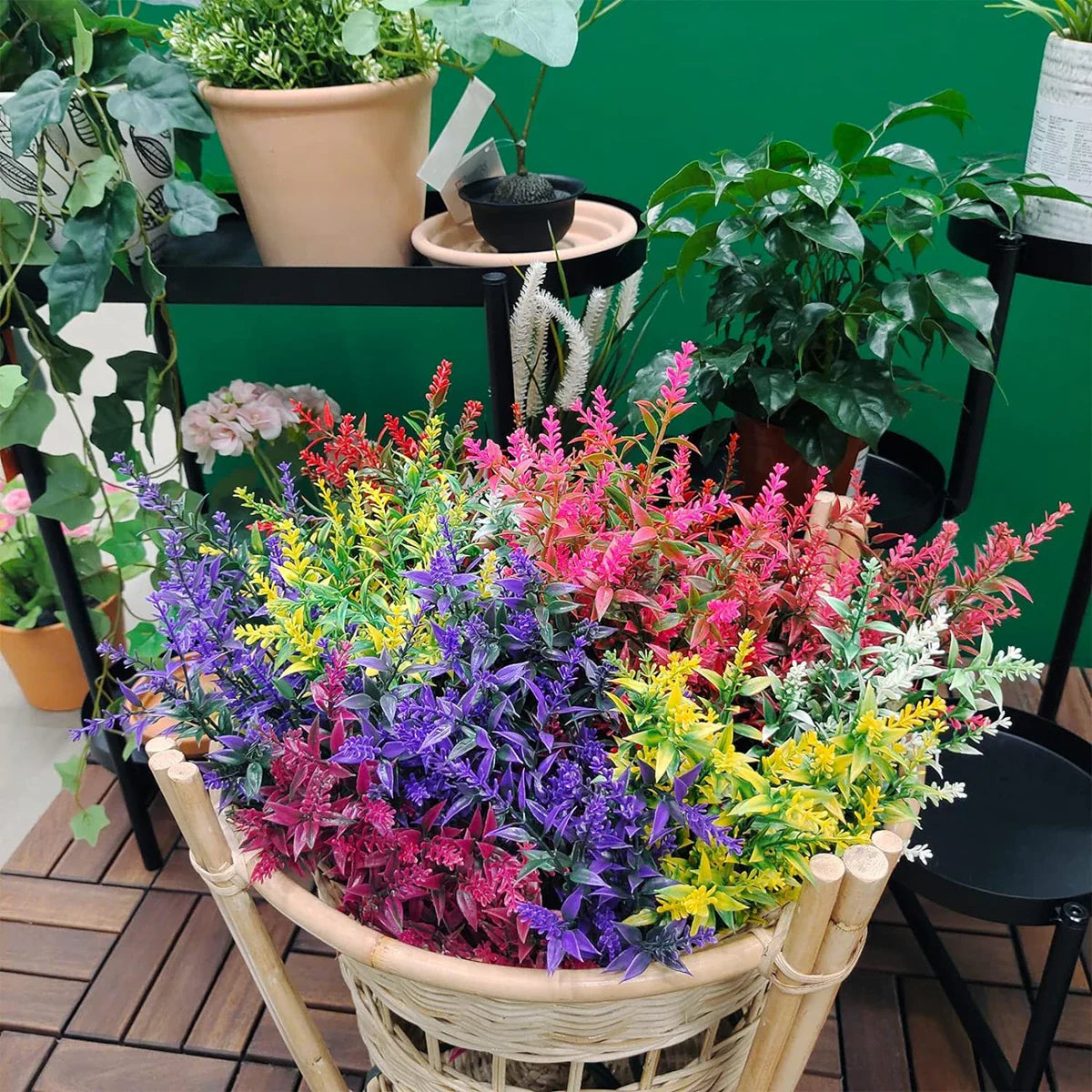 Florabell 12er Set Künstlicher Lavendel | Kunstpflanzen für Hochzeiten, Vasen, Kränze & Dekoration | Für Innen & Außen