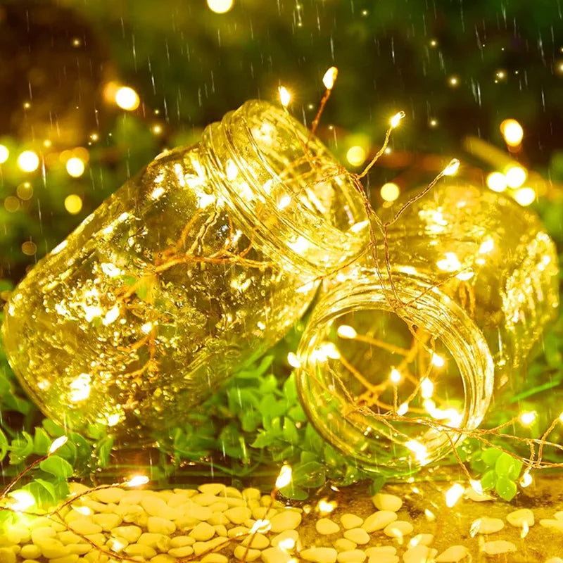 StellarGlow | LED Lichterkette Feuerwerksdesign | 8 Leuchtmodi mit Fernbedienung | USB-Betriebene Weihnachts- & Partybeleuchtung | Innen & Außen