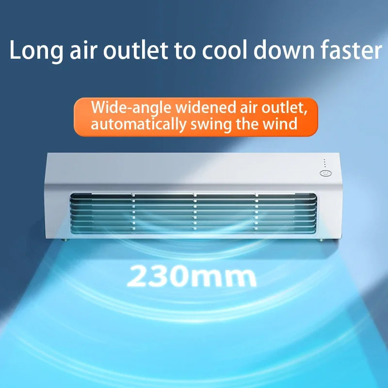 Wandventilator AeroSilence FlexFan | Blattloser USB-Ventilator mit Fernbedienung | 3 Geschwindigkeiten & Schwenkmodus | 3000 mAh Akku | Leise & modern – für Büro & Zuhause