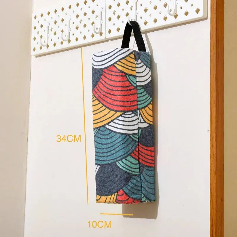 Baginova Wandhalter für Müllbeutel | Platzsparender Beutelspender | Aufbewahrung ohne Bohren | 34×10 cm
